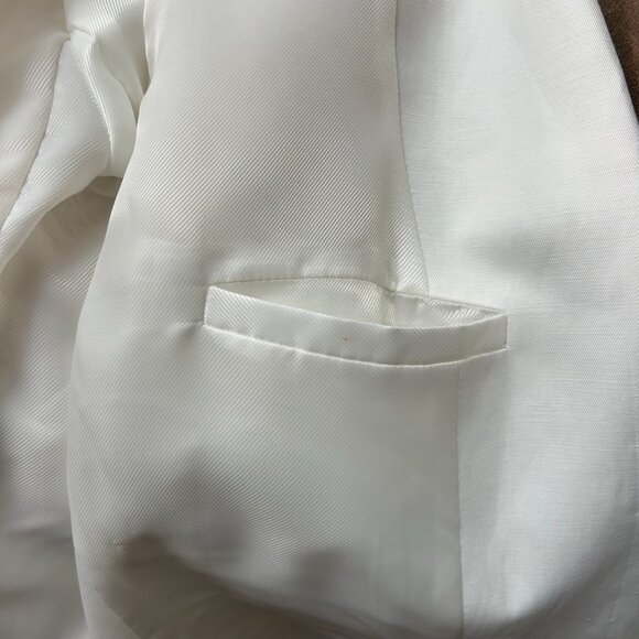 NEVER WORN! Halston Jamie Single-Breasted Blazer, White, size 6 - Picture 13 of 14